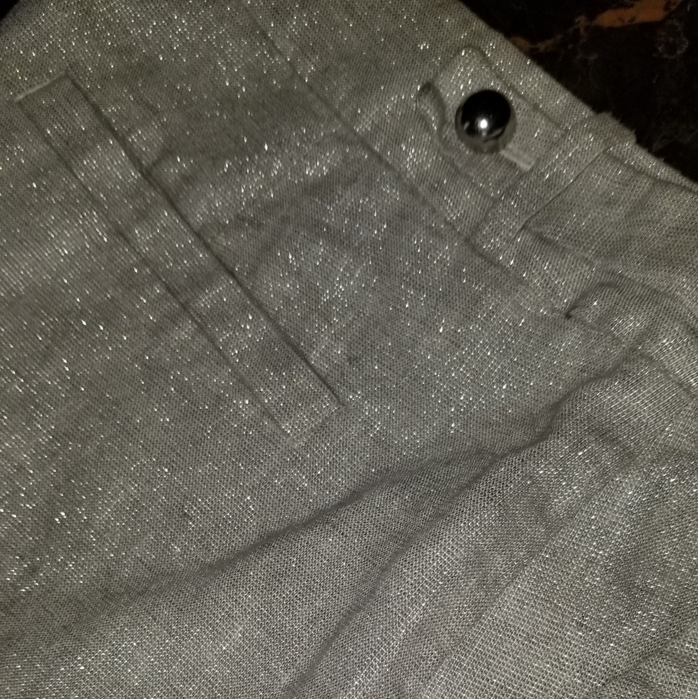 Ann Taylor Loft silver linen shorts 6